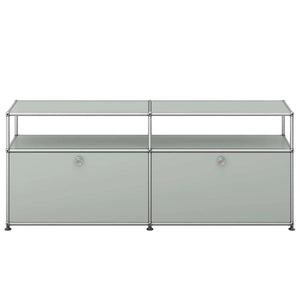 USM Tall Media Unit | Light Grey Lacquer Panels