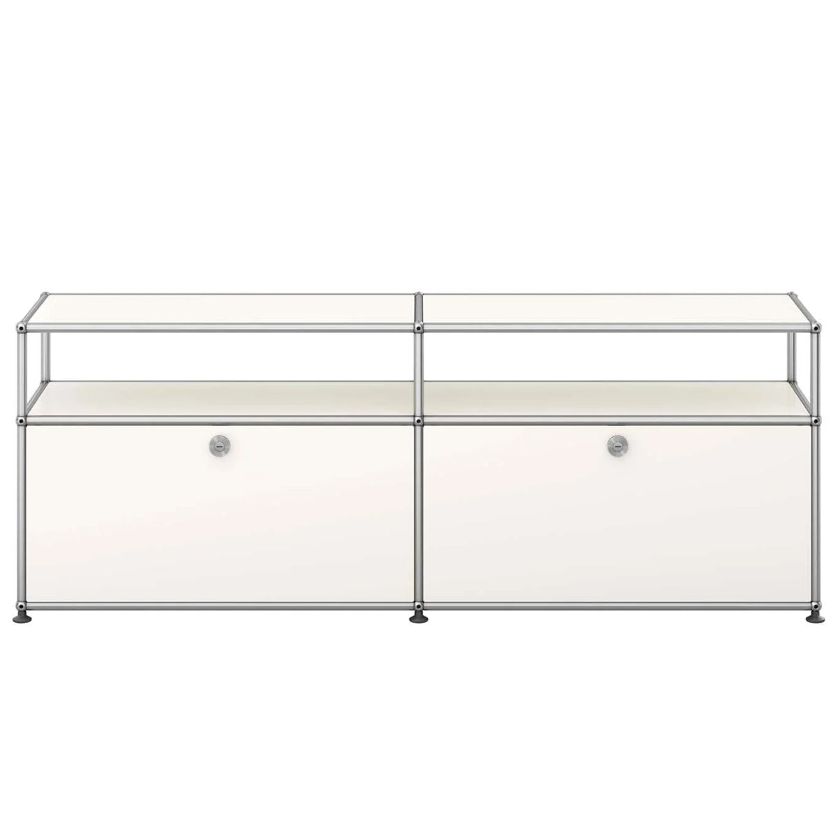 USM Tall Media Unit | White Lacquer Panels
