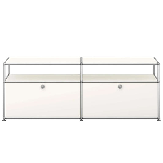 USM Tall Media Unit | White Lacquer Panels