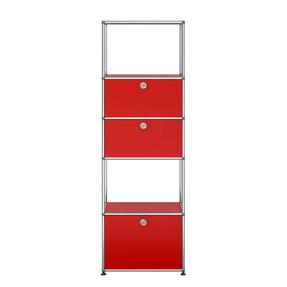 USM Tall Storage | Ruby Red Lacquer Panels