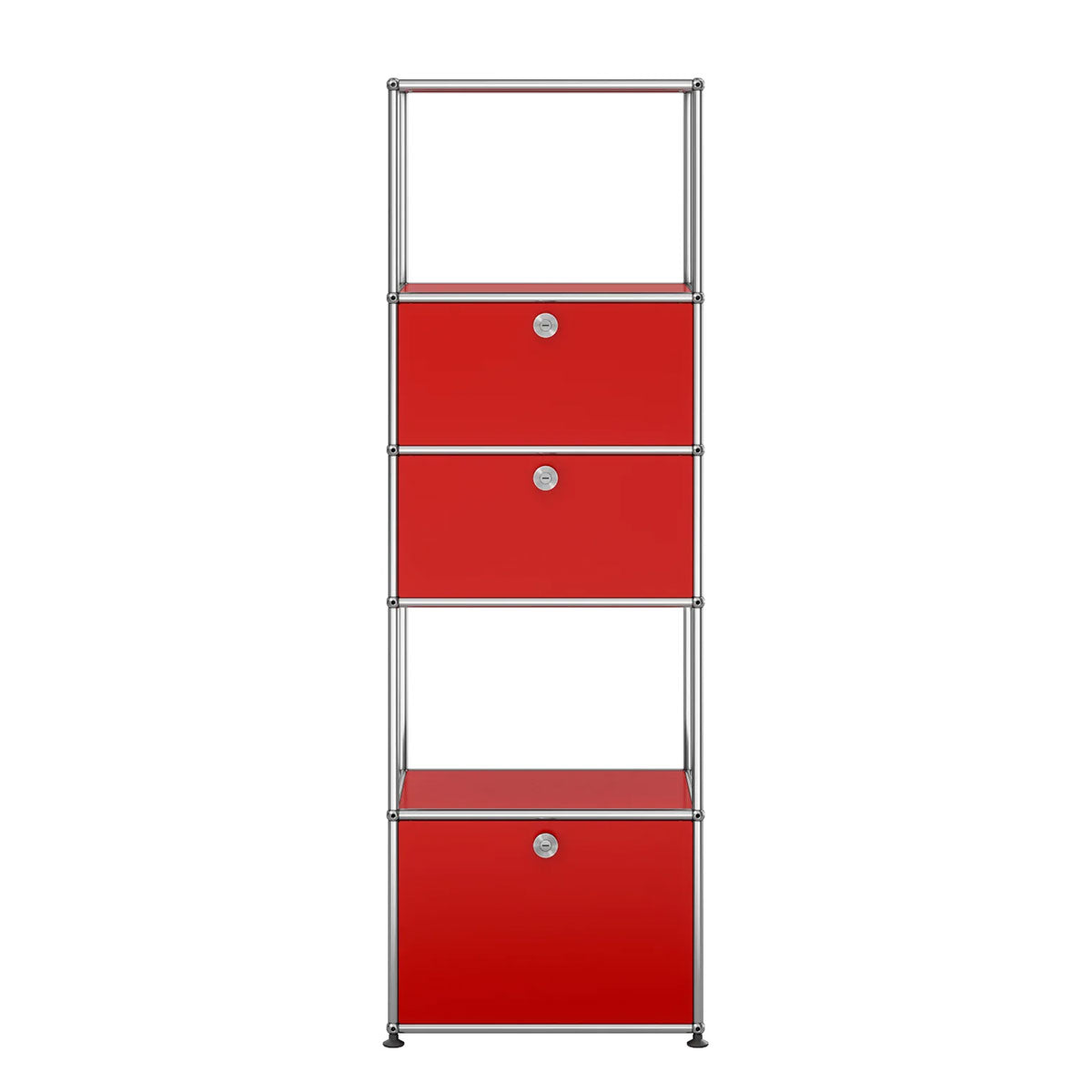 USM Tall Storage | Ruby Red Lacquer Panels