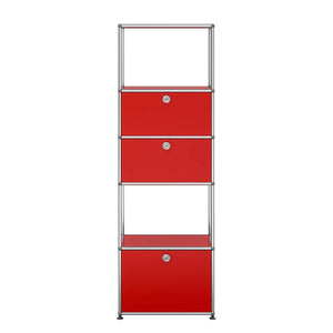 USM Tall Storage | Ruby Red Lacquer Panels