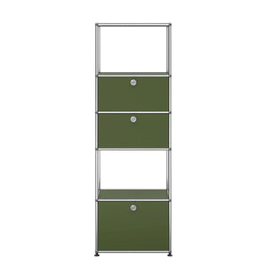USM Tall Storage | Olive Green Lacquer Panels