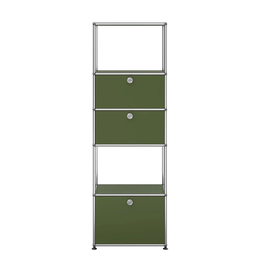 USM Tall Storage | Olive Green Lacquer Panels