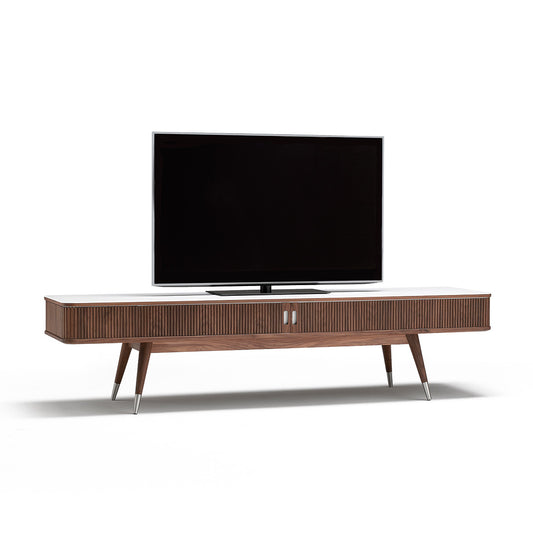 Tambour TV Unit | Oiled Walnut