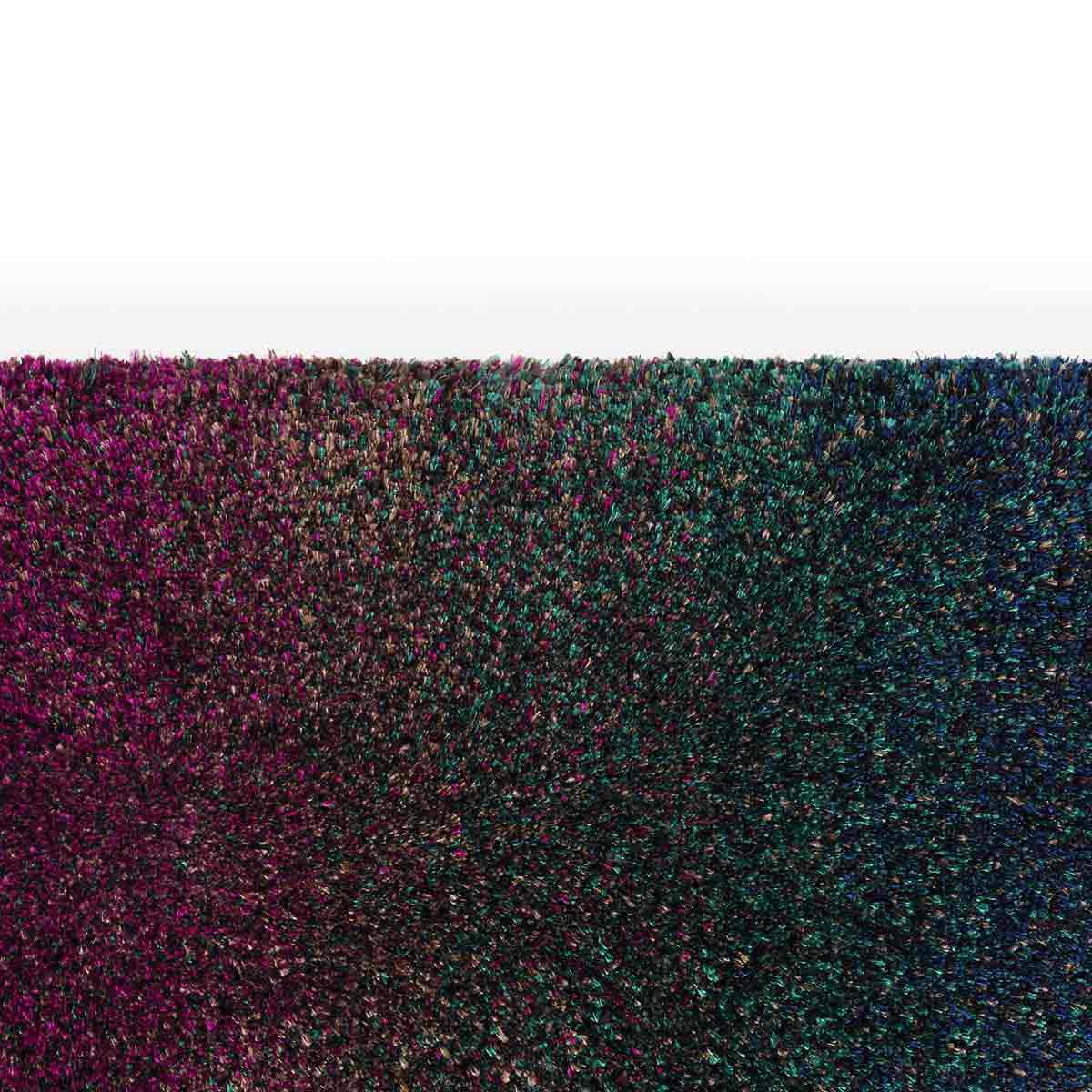 Technicolour Field Rug 200cm | Day Purply Greens 100% Bamboo Viscose 0695