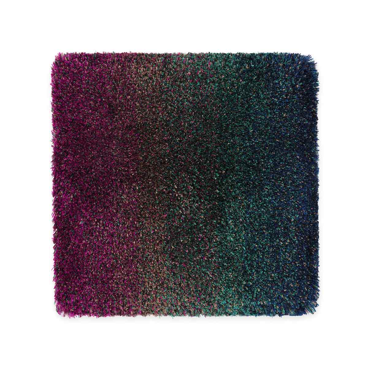 Technicolour Field Rug 200cm | Day Purply Greens 100% Bamboo Viscose 0695