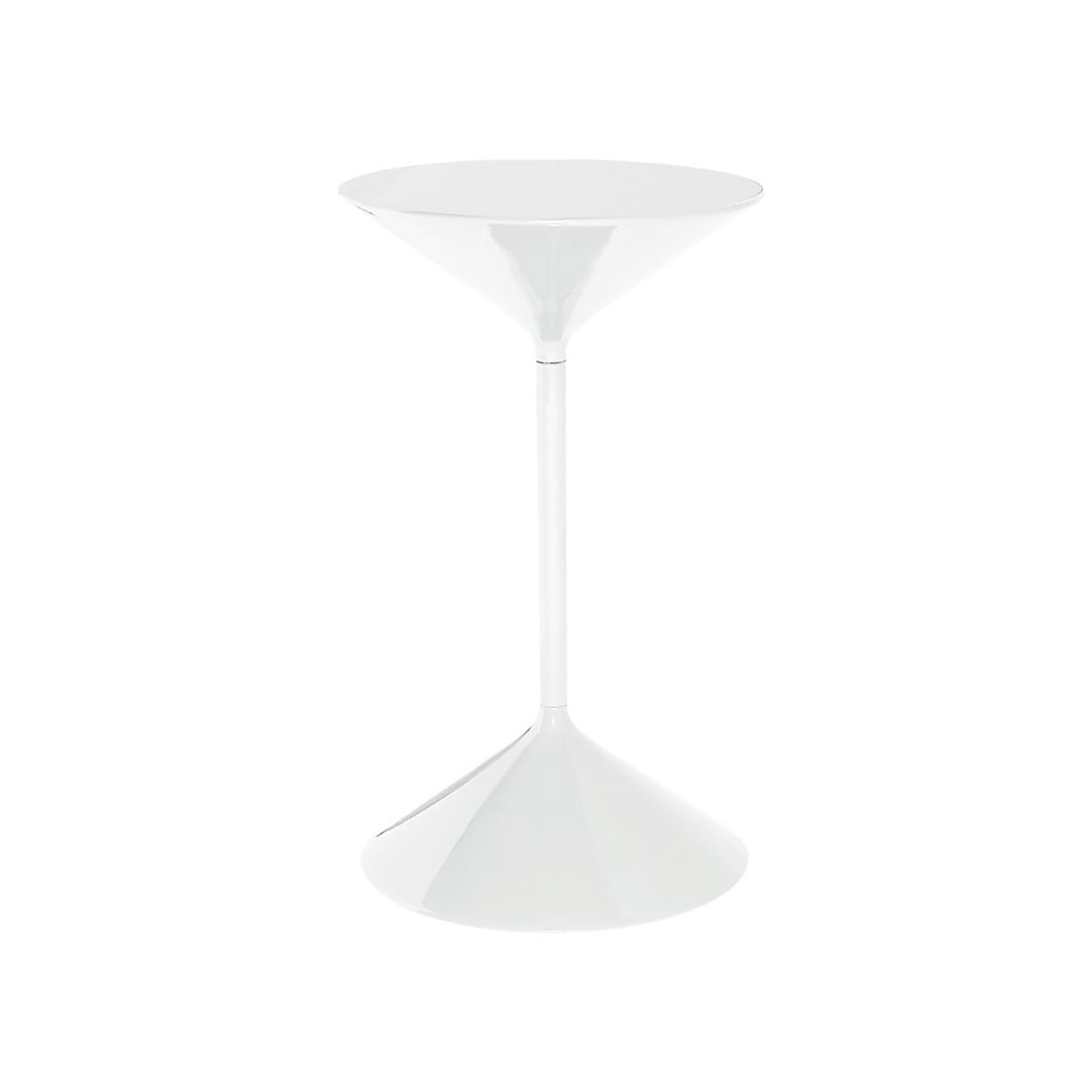 Tempo Side Table | Talc Glossy Lacquer Finish