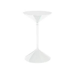 Tempo Side Table | Talc Glossy Lacquer Finish
