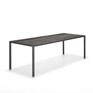Tense Material Table | Carbonised Wood Wrapped Top and Legs