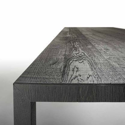 Tense Material Table | Carbonised Wood Wrapped Top and Legs