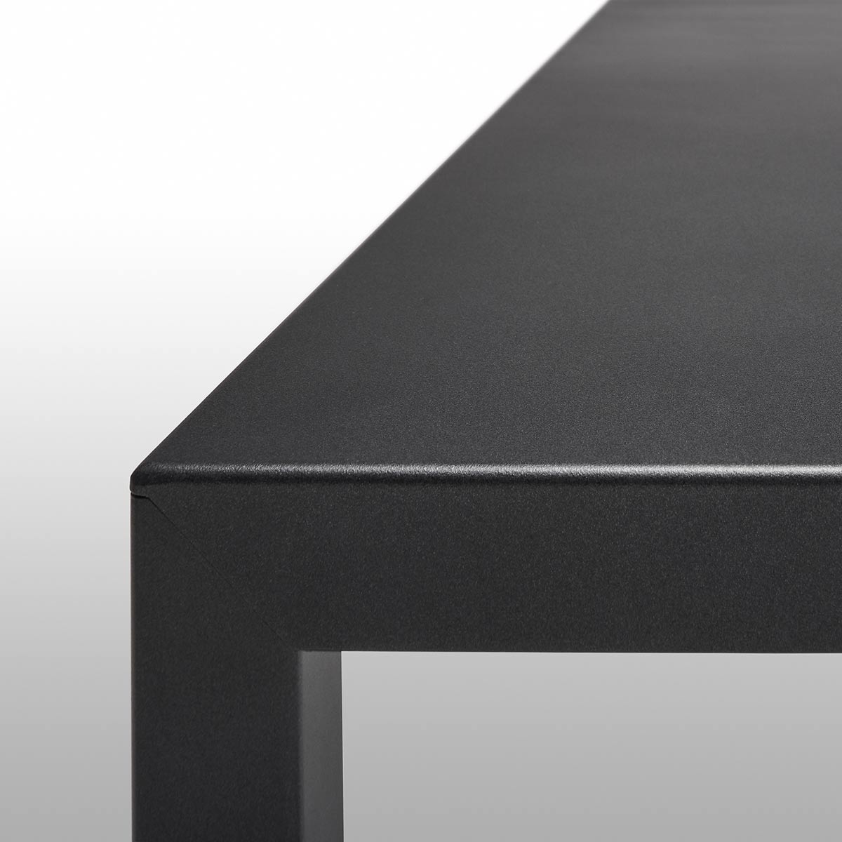 Tense Outdoor Table | Iron Black Goffered Aluminium