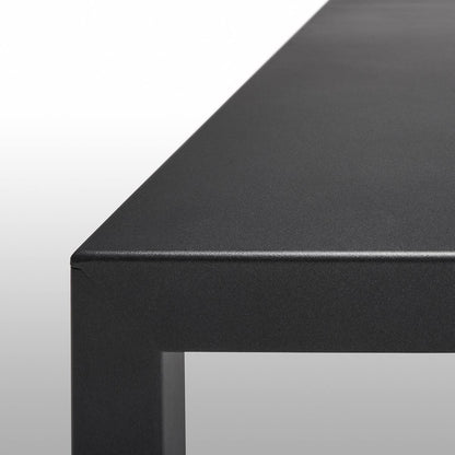 Tense Outdoor Table | Iron Black Goffered Aluminium