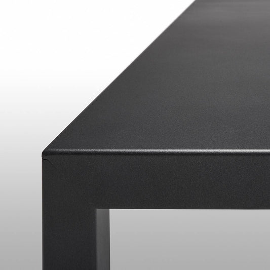 Tense Outdoor Table | Iron Black Goffered Aluminium