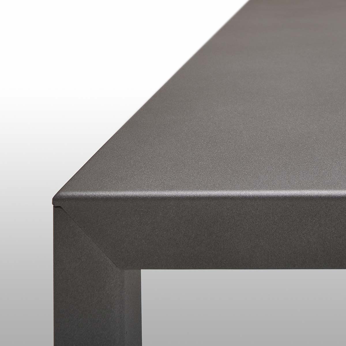 Tense Outdoor Table | Iron Black Goffered Aluminium