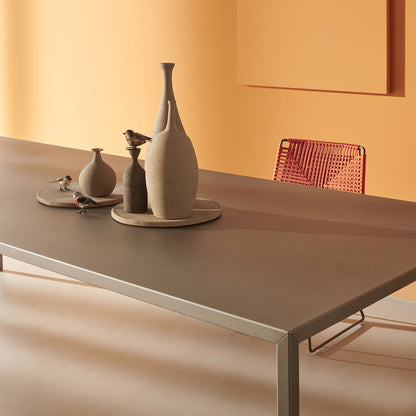Tense Outdoor Table | Iron Black Goffered Aluminium