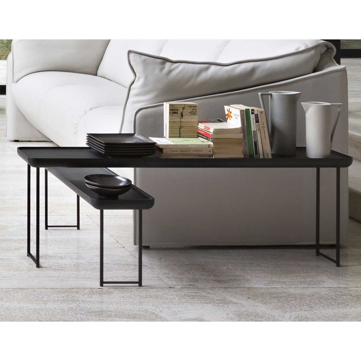 Torei Table Large Rectangle | Black Stained Ash Top