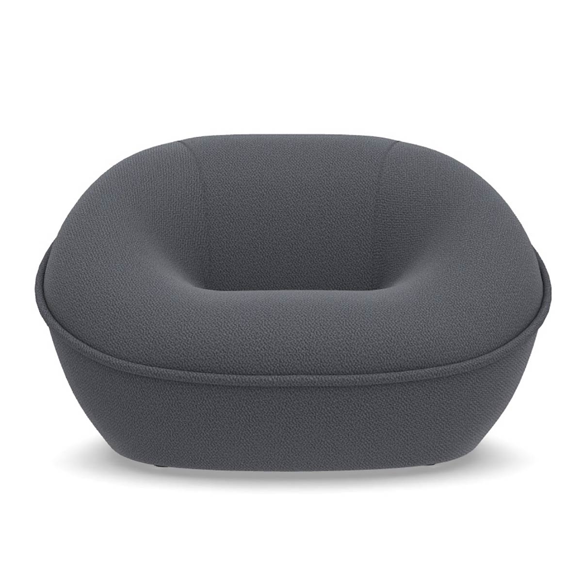 Tortello Armchair | Burgundy Lusso Lissy Fabric Upholstery