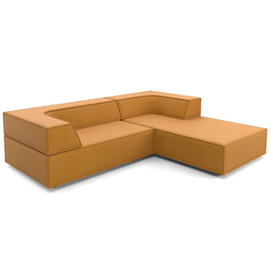 Trio Sofa with Chaise | Curry 8164 Fabric Upholstery