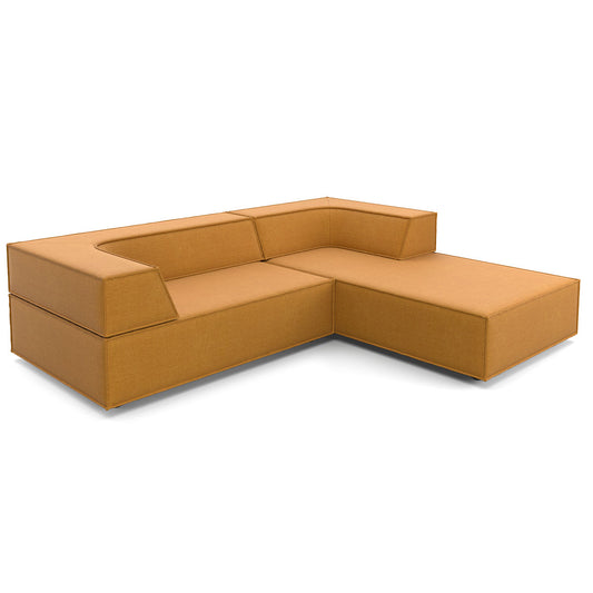 Trio Sofa with Chaise | Curry 8164 Fabric Upholstery