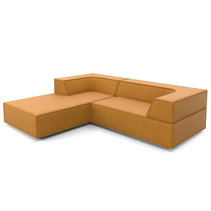 Trio Sofa with Chaise | Curry 8164 Fabric Upholstery