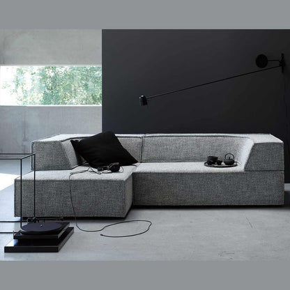 Trio Sofa with Chaise | Dark Grey 8145 Fabric Upholstery