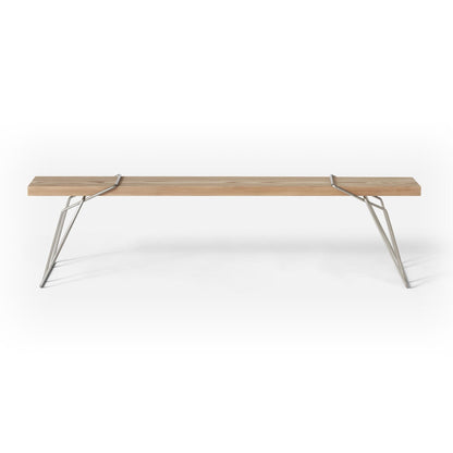 TS Bench | Natural Douglas Pine and Stainless Steel