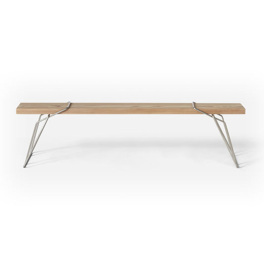 TS Bench | Natural Douglas Pine and Stainless Steel