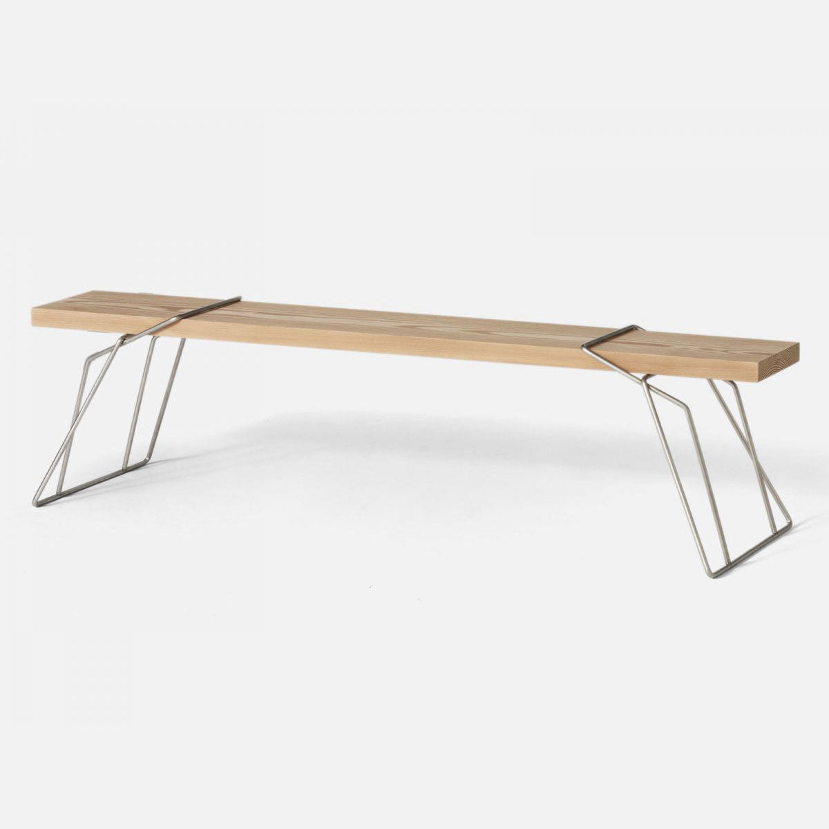 TS Bench | Natural Douglas Pine and Stainless Steel