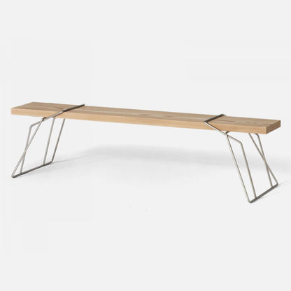 TS Bench | Natural Douglas Pine and Stainless Steel
