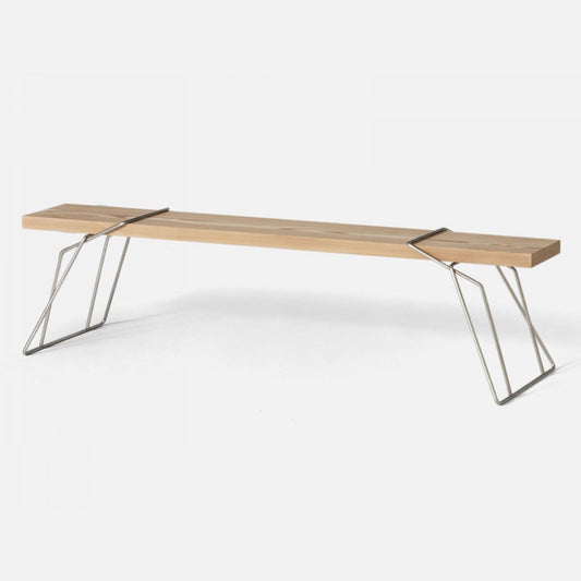 TS Bench | Natural Douglas Pine and Stainless Steel