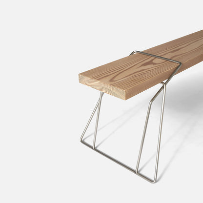 TS Bench | Natural Douglas Pine and Stainless Steel