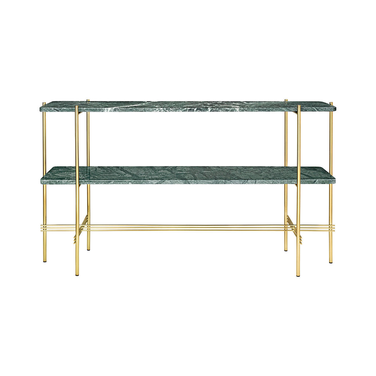 TS Console 2 Shelf | Guatemala Green Marble Shelves