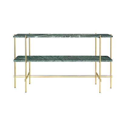 TS Console 2 Shelf | Guatemala Green Marble Shelves