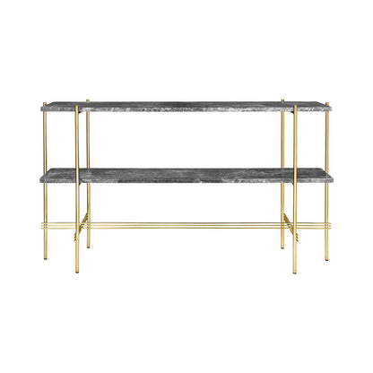 TS Console 2 Shelf | Grey Emperador Marble Shelves