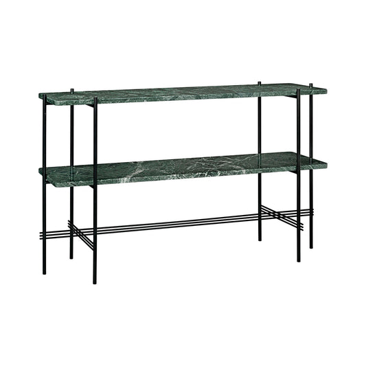 TS Console 2 Shelf | Guatemala Green Marble Shelves