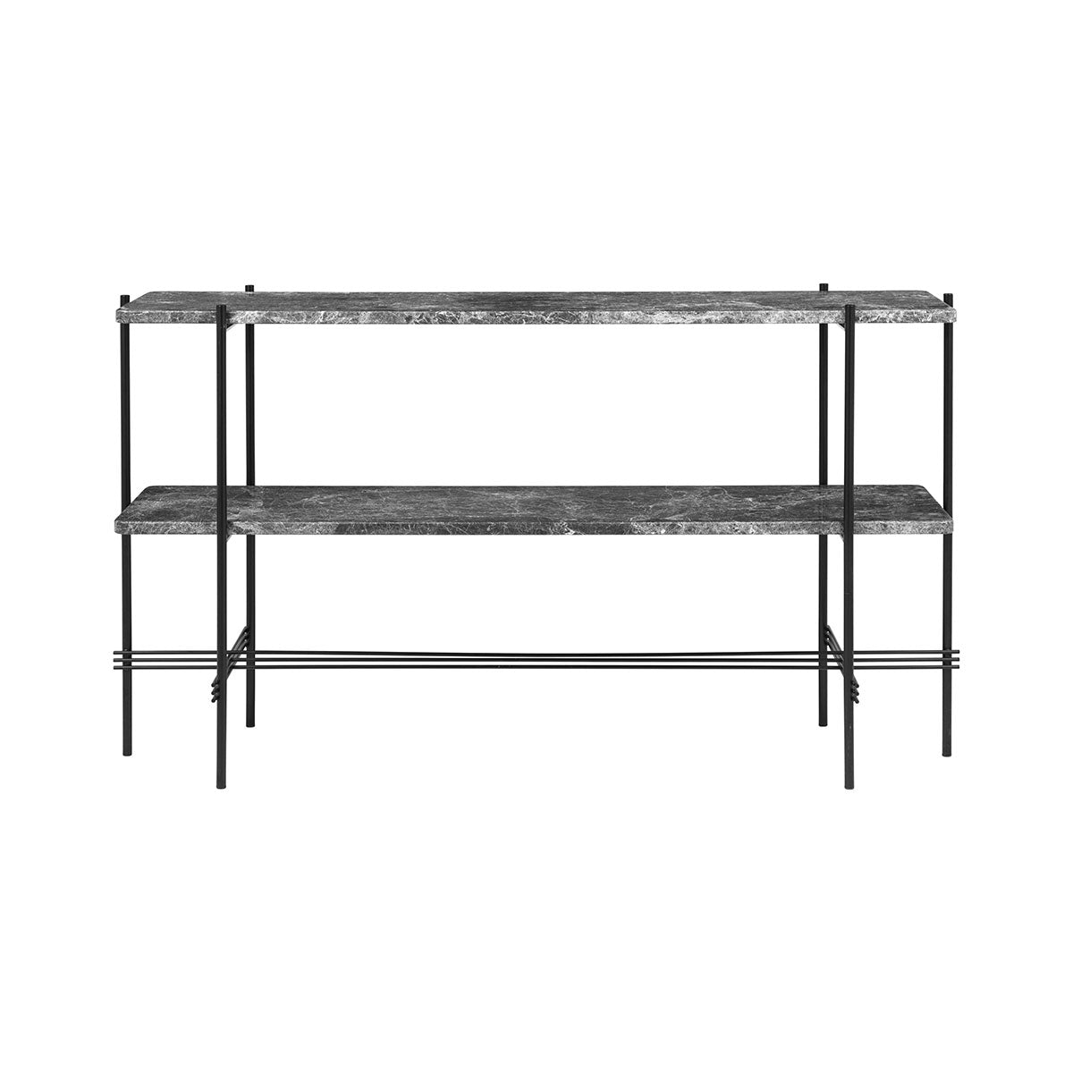 TS Console 2 Shelf | Grey Emperador Marble Shelves