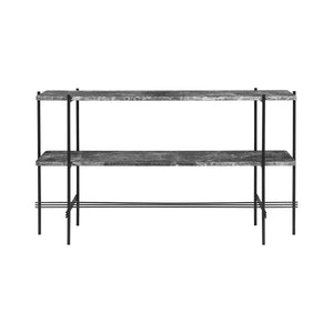 TS Console 2 Shelf | Grey Emperador Marble Shelves