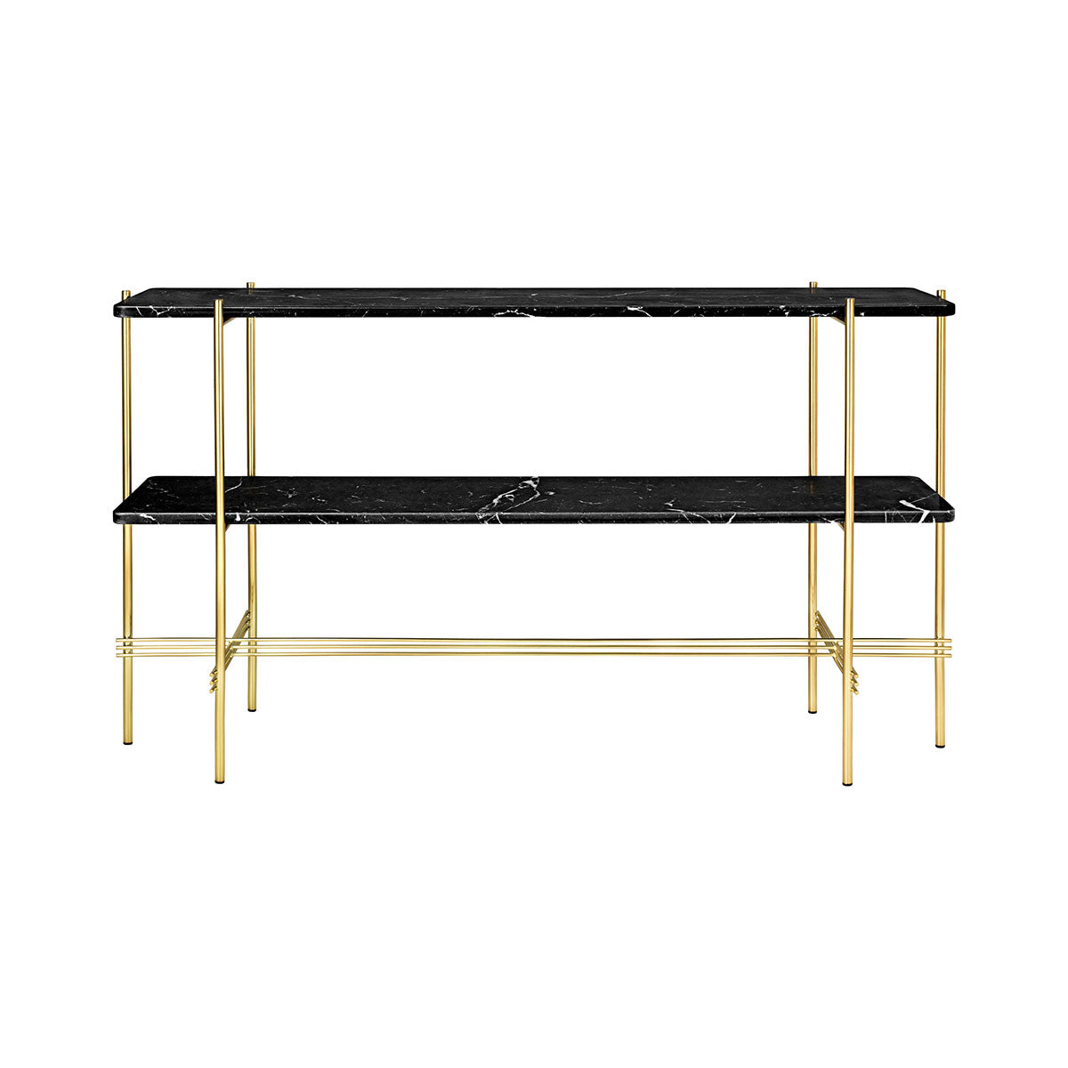 TS Console 2 Shelf | Nero Marquina Marble Shelves