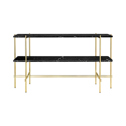 TS Console 2 Shelf | Nero Marquina Marble Shelves