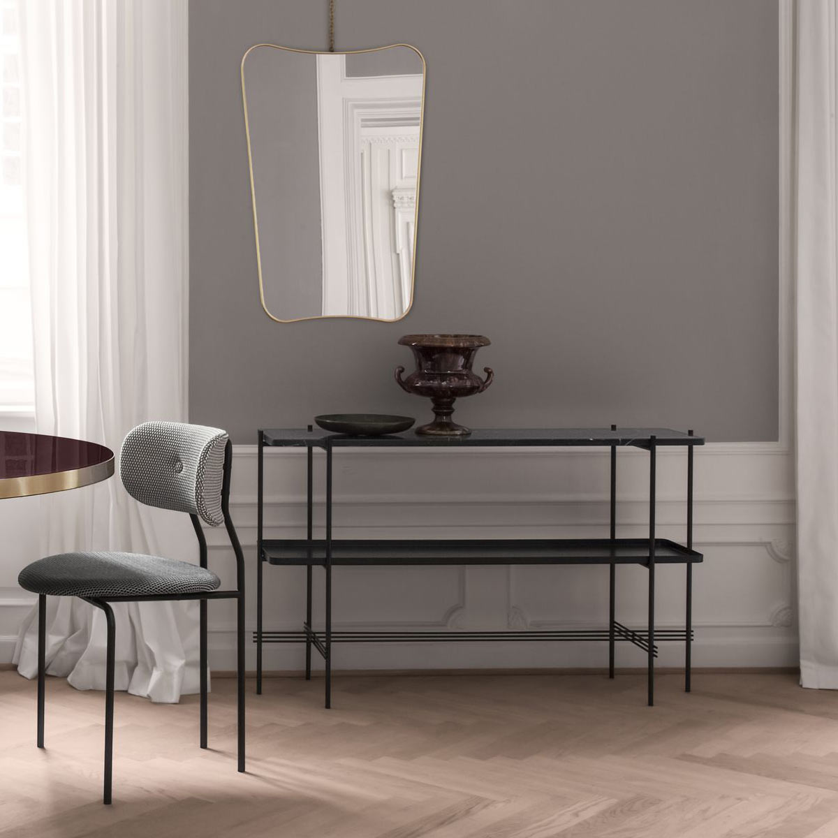 TS Console 2 Shelf | Nero Marquina Marble Shelves