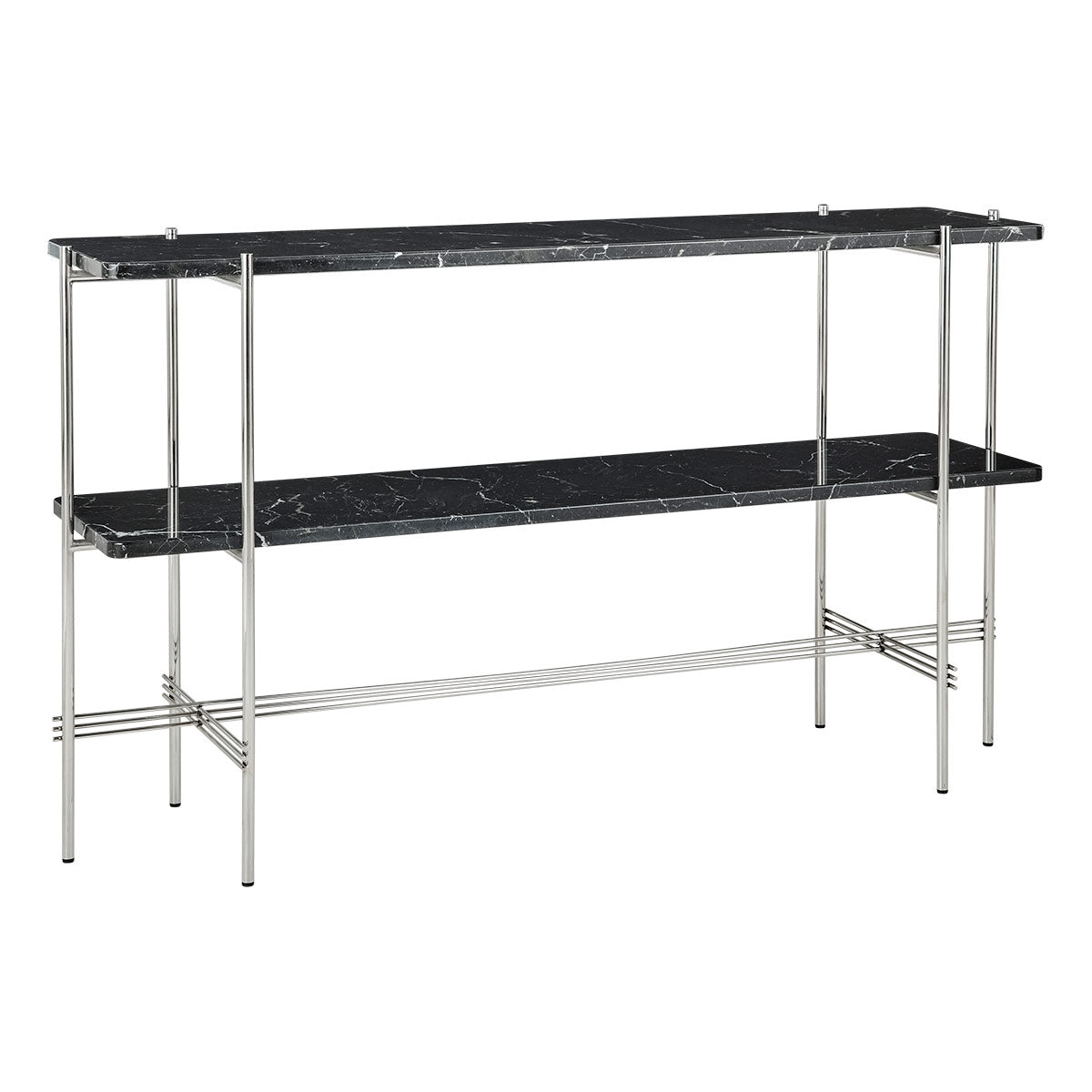 TS Console 2 Shelf | Nero Marquina Marble Shelves