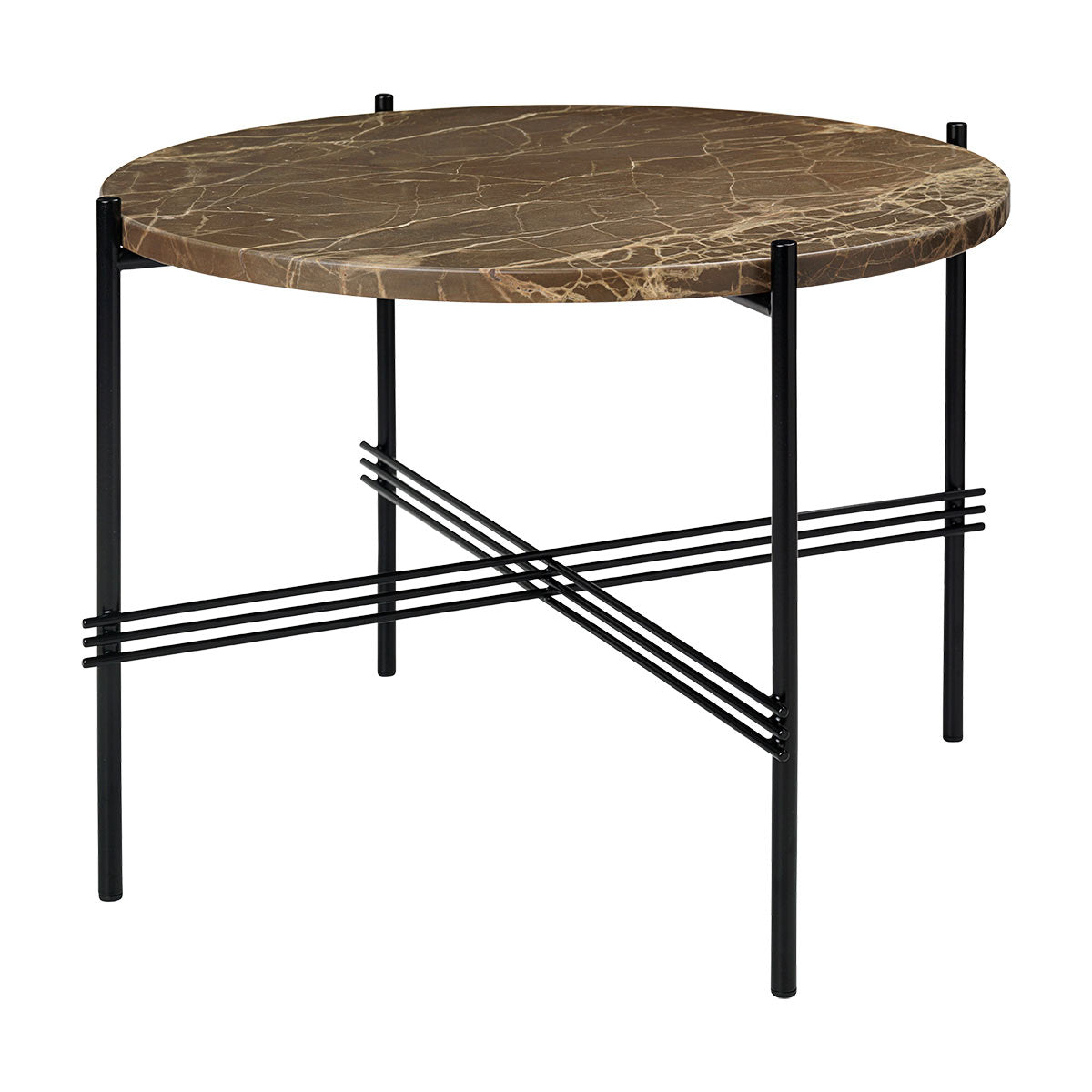 TS Coffee Table Small | Brown Emperador Marble Top