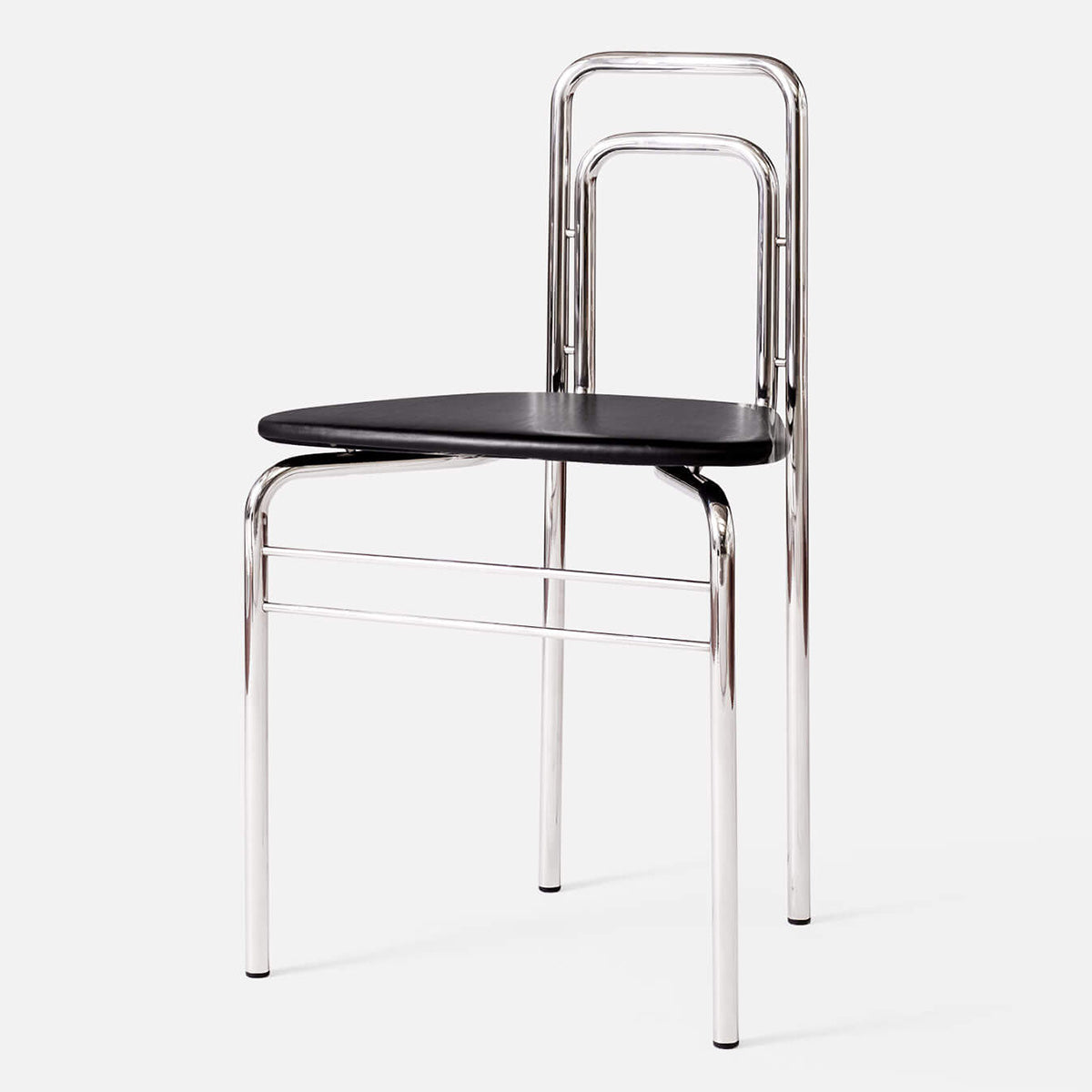 Tube Chair | Black Elegance Leather Upholstery