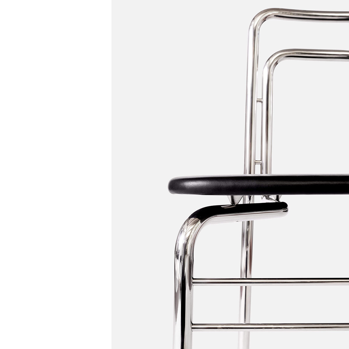 Tube Chair | Black Elegance Leather Upholstery