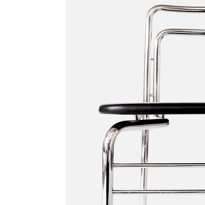 Tube Chair | Black Elegance Leather Upholstery