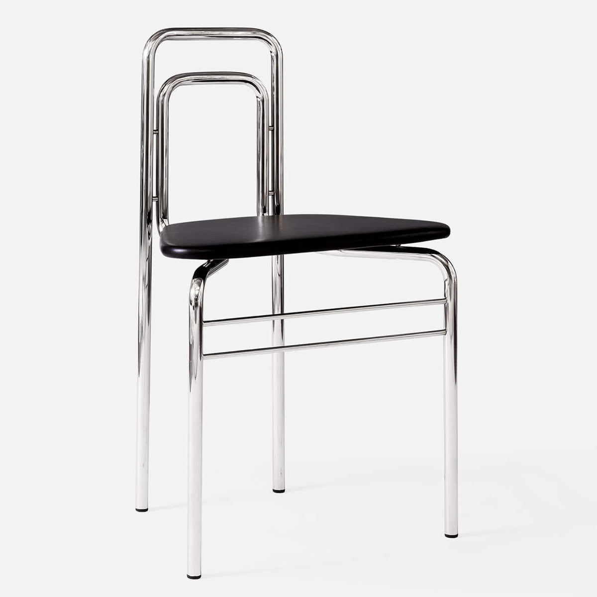 Tube Chair | Black Elegance Leather Upholstery