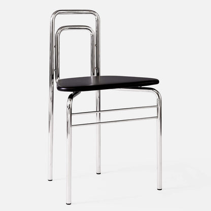 Tube Chair | Black Elegance Leather Upholstery