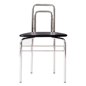 Tube Chair | Black Elegance Leather Upholstery