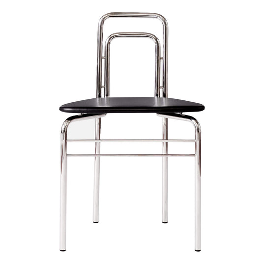 Tube Chair | Black Elegance Leather Upholstery